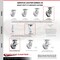 Service Caster 8 Inch V Groove Semi Steel Swivel Caster Set with Roller Bearings 2 Brakes SCC SCC-35S820-VGR-2-SLB-2 - alternate 4